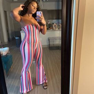 Striped Jumpsuit Size Large, XL available as well!